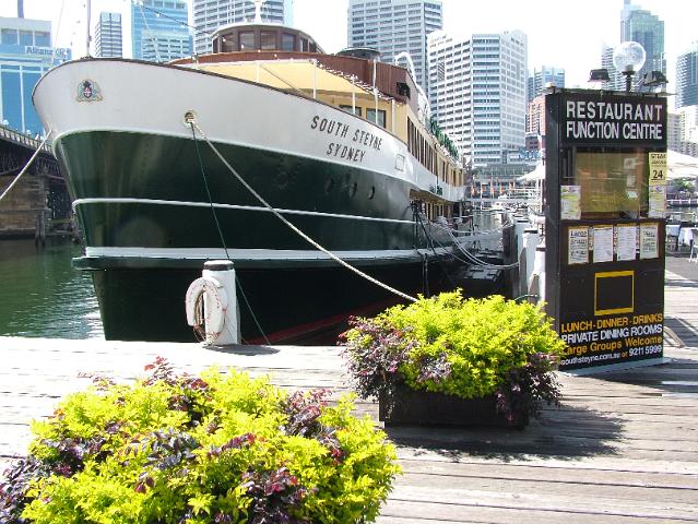 sydney-feb-b 159.JPG - More the old steamer South Steyne (named after one of the beaches near Manly), and now a restaurant and function center